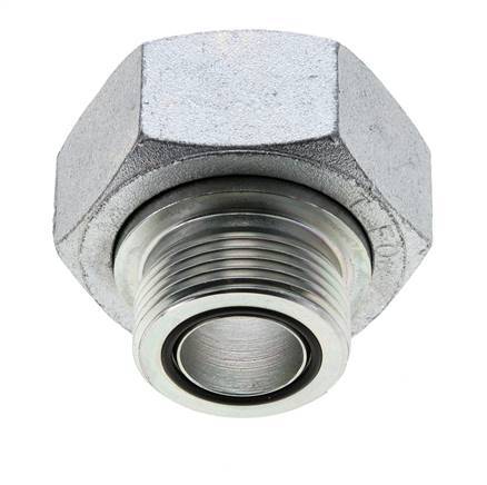UN 2''-12 x UN 1-7/16''-12 F/M Zinc plated Steel Reducing Adapter ORFS 250 Bar - Hydraulic