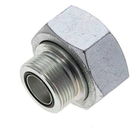 UN 2''-12 x UN 1-7/16''-12 F/M Zinc plated Steel Reducing Adapter ORFS 250 Bar - Hydraulic