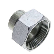 UN 2''-12 x UN 1-7/16''-12 F/M Zinc plated Steel Reducing Adapter ORFS 250 Bar - Hydraulic