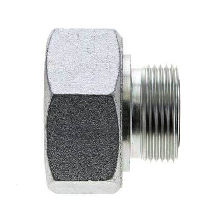 UN 2''-12 x UN 1-7/16''-12 F/M Zinc plated Steel Reducing Adapter ORFS 250 Bar - Hydraulic
