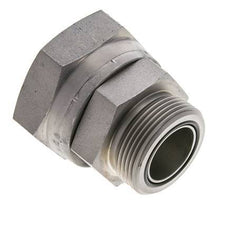UN 2''-12 x UN 1-11/16''-12 F/M Zinc plated Steel Reducing Adapter ORFS 250 Bar - Hydraulic