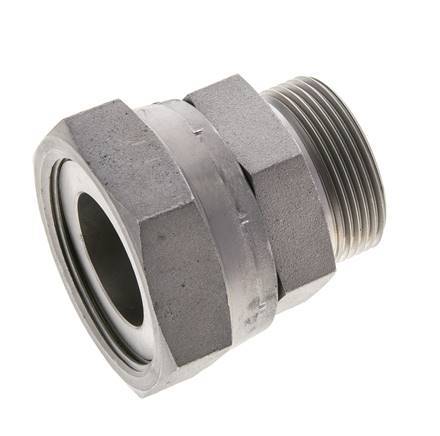UN 2''-12 x UN 1-11/16''-12 F/M Zinc plated Steel Reducing Adapter ORFS 250 Bar - Hydraulic