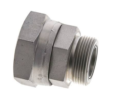 UN 2''-12 x UN 1-11/16''-12 F/M Zinc plated Steel Reducing Adapter ORFS 250 Bar - Hydraulic