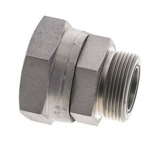 UN 2''-12 x UN 1-11/16''-12 F/M Zinc plated Steel Reducing Adapter ORFS 250 Bar - Hydraulic