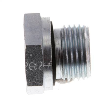 G 1/2'' x G 1/8'' M/F Zinc plated Steel Reducing Adapter 630 Bar - Hydraulic [2 Pieces]