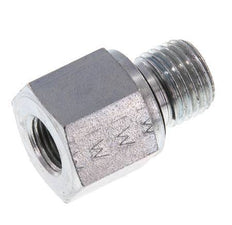 G 1/4'' x G 1/8'' M/F Zinc plated Steel Reducing Adapter 630 Bar - Hydraulic [2 Pieces]