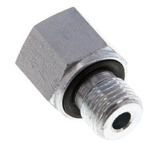 G 1/4'' x G 1/8'' M/F Zinc plated Steel Reducing Adapter 630 Bar - Hydraulic [2 Pieces]