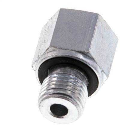 G 1/4'' x G 1/8'' M/F Zinc plated Steel Reducing Adapter 630 Bar - Hydraulic [2 Pieces]