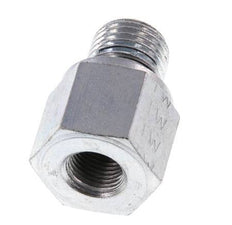 G 1/4'' x G 1/8'' M/F Zinc plated Steel Reducing Adapter 630 Bar - Hydraulic [2 Pieces]
