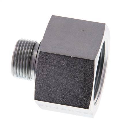 G 3/4'' x G 1 1/4'' M/F Zinc plated Steel Reducing Adapter 400 Bar - Hydraulic