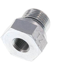 G 3/8'' x G 1/8'' M/F Zinc plated Steel Reducing Adapter 630 Bar - Hydraulic [2 Pieces]