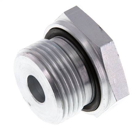 G 1'' x G 1/4'' M/F Zinc plated Steel Reducing Adapter 400 Bar - Hydraulic