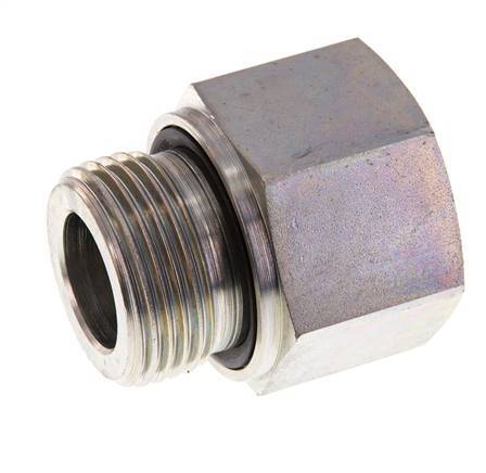 G 1'' x G 3/4'' M/F Zinc plated Steel Reducing Adapter 400 Bar - Hydraulic