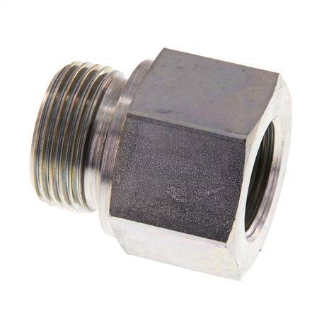 G 1'' x G 3/4'' M/F Zinc plated Steel Reducing Adapter 400 Bar - Hydraulic