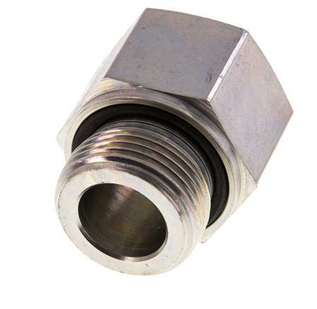 G 1'' x G 3/4'' M/F Zinc plated Steel Reducing Adapter 400 Bar - Hydraulic