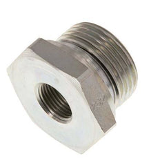 G 1'' x G 3/8'' M/F Zinc plated Steel Reducing Adapter 400 Bar - Hydraulic