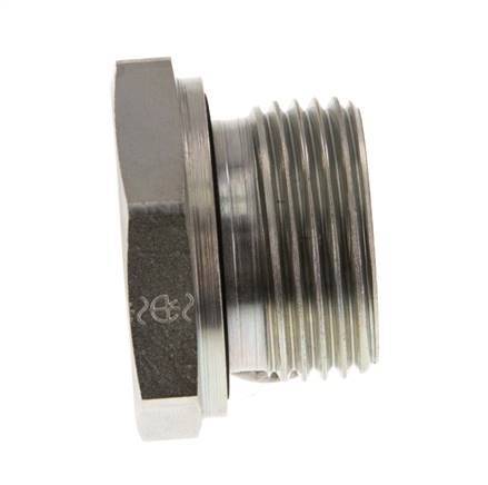 G 1'' x G 3/8'' M/F Zinc plated Steel Reducing Adapter 400 Bar - Hydraulic