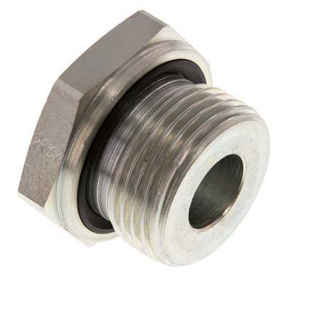 G 1'' x G 3/8'' M/F Zinc plated Steel Reducing Adapter 400 Bar - Hydraulic