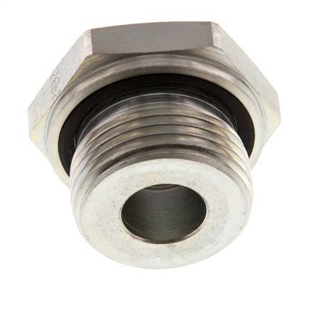 G 1'' x G 3/8'' M/F Zinc plated Steel Reducing Adapter 400 Bar - Hydraulic