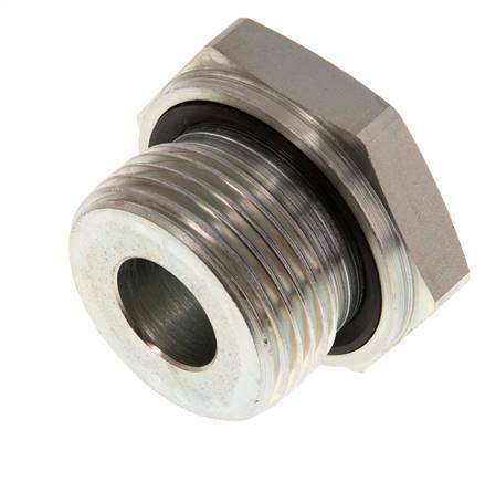G 1'' x G 3/8'' M/F Zinc plated Steel Reducing Adapter 400 Bar - Hydraulic