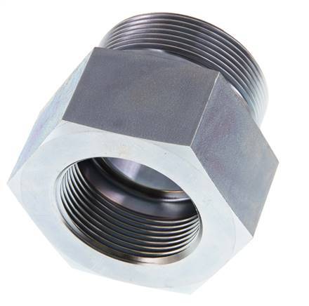 G 2'' x G 1 1/2'' M/F Zinc plated Steel Reducing Adapter 160 Bar - Hydraulic