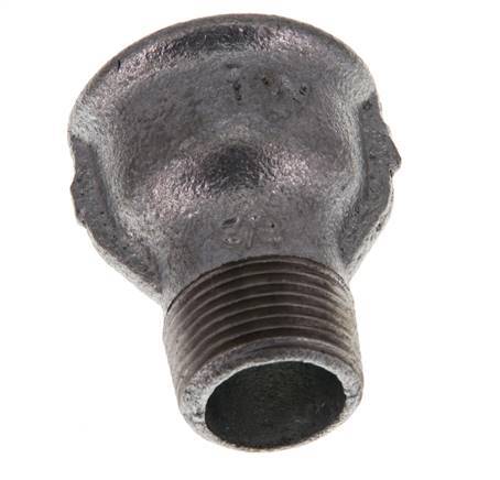 R 3/4'' x Rp 1'' M/F Zinc plated Cast iron Reducing Adapter 25 Bar [2 Pieces]