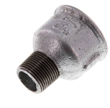 R 3/4'' x Rp 1 1/4'' M/F Zinc plated Cast iron Reducing Adapter 25 Bar