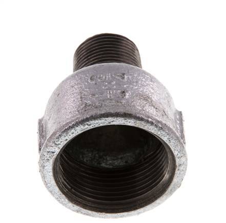 R 3/4'' x Rp 1 1/4'' M/F Zinc plated Cast iron Reducing Adapter 25 Bar