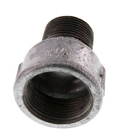 R 1'' x Rp 1 1/4'' M/F Zinc plated Cast iron Reducing Adapter 25 Bar