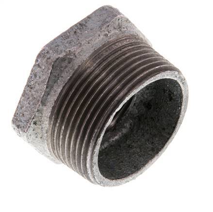 R 1 1/2'' x Rp 3/4'' M/F Zinc plated Cast iron Reducing Ring 25 Bar [2 Pieces]