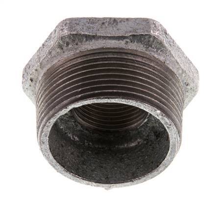R 1 1/2'' x Rp 3/4'' M/F Zinc plated Cast iron Reducing Ring 25 Bar [2 Pieces]