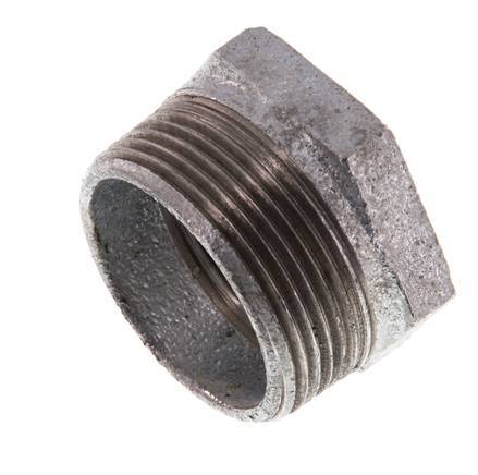 R 1 1/2'' x Rp 1 1/4'' M/F Zinc plated Cast iron Reducing Ring 25 Bar [2 Pieces]