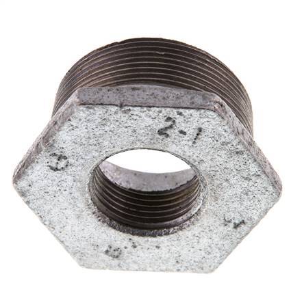 R 2'' x Rp 1'' M/F Zinc plated Cast iron Reducing Ring 25 Bar