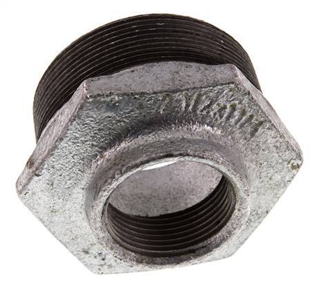 R 2 1/2'' x Rp 1 1/4'' M/F Zinc plated Cast iron Reducing Ring 25 Bar