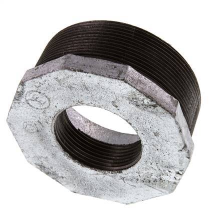 R 3'' x Rp 1 1/2'' M/F Zinc plated Cast iron Reducing Ring 25 Bar