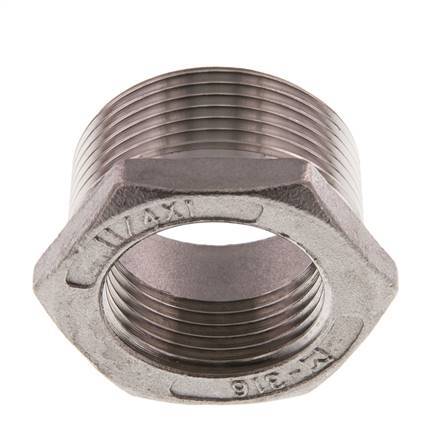 R 1 1/4'' x Rp 1'' M/F Stainless steel Reducing Ring 16 Bar