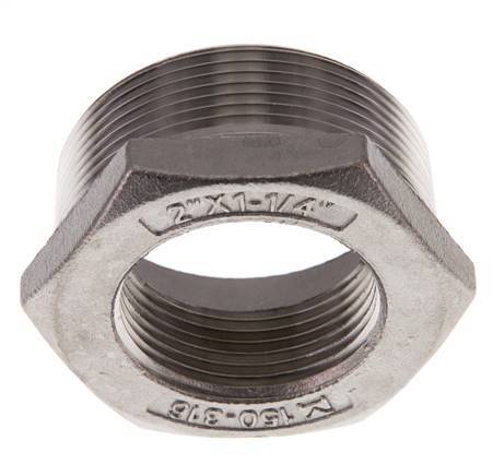 R 2'' x Rp 1 1/4'' M/F Stainless steel Reducing Ring 16 Bar