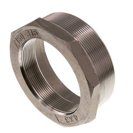 R 4'' x Rp 3'' M/F Stainless steel Reducing Ring 16 Bar