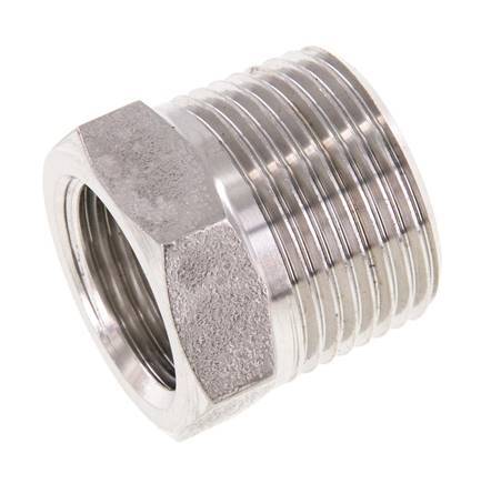 3/4'' NPT x 1/2'' NPT M/F Stainless steel Reducing Ring 170 Bar - Hydraulic