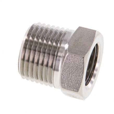 3/8'' NPT x 1/4'' NPT M/F Stainless steel Reducing Ring 210 Bar - Hydraulic