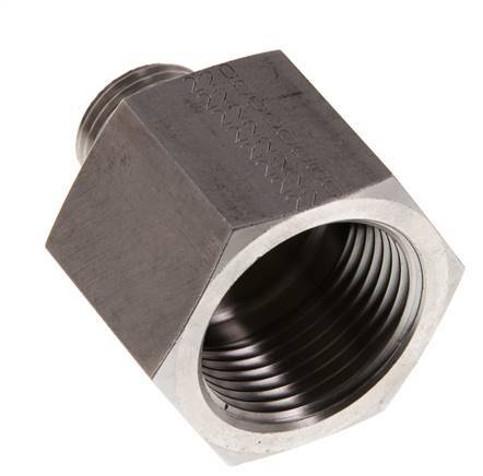 G 1/2'' x G 1'' M/F Stainless steel Reducing Adapter 400 Bar - Hydraulic