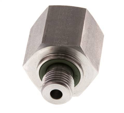 G 1/4'' x G 1/2'' M/F Stainless steel Reducing Adapter 630 Bar - Hydraulic