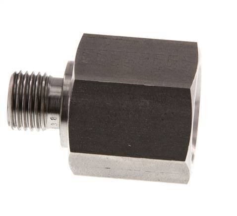 G 1/4'' x G 1/2'' M/F Stainless steel Reducing Adapter 630 Bar - Hydraulic