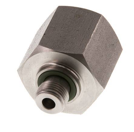 G 1/8'' x G 3/8'' M/F Stainless steel Reducing Adapter 630 Bar - Hydraulic