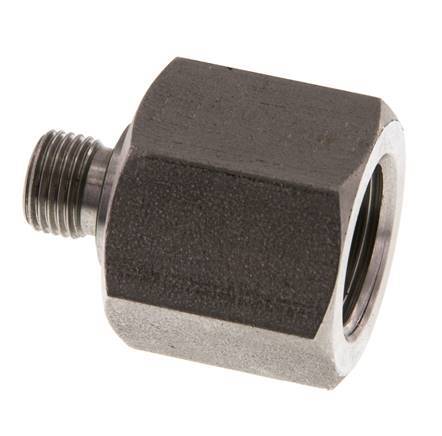 G 1/8'' x G 3/8'' M/F Stainless steel Reducing Adapter 630 Bar - Hydraulic