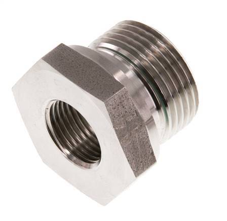 G 3/4'' x G 3/8'' M/F Stainless steel Reducing Adapter 400 Bar - Hydraulic