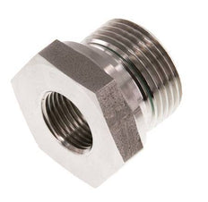 G 3/4'' x G 3/8'' M/F Stainless steel Reducing Adapter 400 Bar - Hydraulic