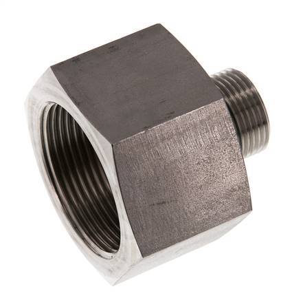 G 3/4'' x G 1 1/2'' M/F Stainless steel Reducing Adapter 315 Bar - Hydraulic