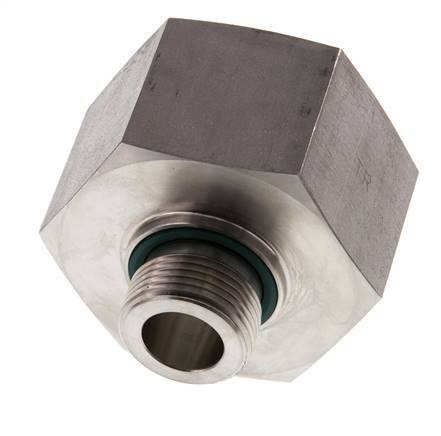 G 3/4'' x G 1 1/2'' M/F Stainless steel Reducing Adapter 315 Bar - Hydraulic