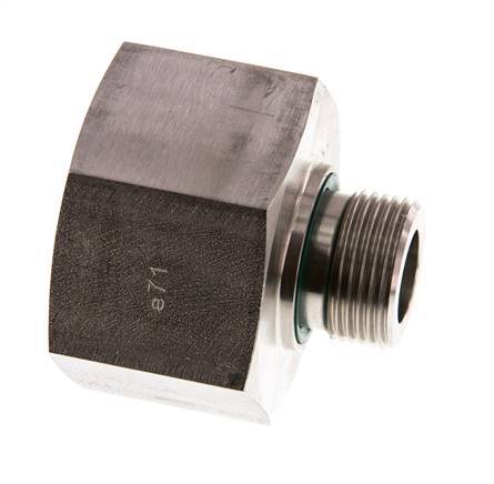 G 3/4'' x G 1 1/4'' M/F Stainless steel Reducing Adapter 400 Bar - Hydraulic